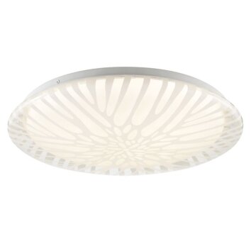 Brilliant plafonnier LED rond et plat Oscara, blanc réglable 2700-4000 Kelvin