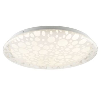 Brilliant plafonnier LED Bania blanc, motif circulaire, blanc réglable 2700-4000 Kelvin