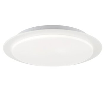 Brilliant plafonnier LED rond moderne et blanc Vittoria, profil plat, 4 000 Kelvin neutre