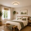 Brilliant plafonnier LED Taya, dimmable par télécommande, blanc réglable 2700-6500 Kelvin