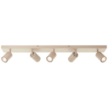 Brilliant Spot de plafond Jello, 5 têtes cylindriques orientables couleur champagne