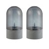 Brilliant Lampe à poser LED Illusion moderne à cloche en verre fumé, 2 lumières