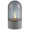 Brilliant Lampe à poser LED Illusion moderne à cloche en verre fumé, 2 lumières