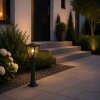 Brilliant borne lumineuse de jardin Westcliff, lanterne moderne trapézoïdale anthracite