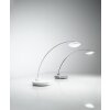 Lampe à poser Fabas Luce Hale LED Chrome, Blanc, 1 lumière