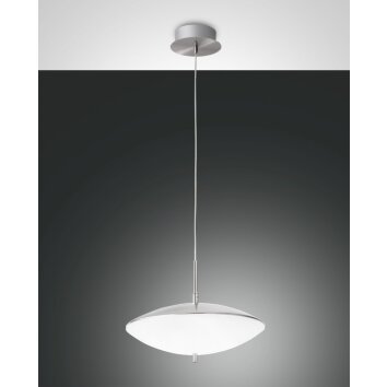 Suspension Fabas Luce Spiny LED Nickel mat, 1 lumière