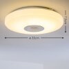 Plafonnier HEMLO LED Blanc, 1 lumière, Télécommandes, Changeur de couleurs