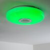 Plafonnier HEMLO LED Blanc, 1 lumière, Télécommandes, Changeur de couleurs