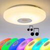 Plafonnier HEMLO LED Blanc, 1 lumière, Télécommandes, Changeur de couleurs