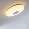 Plafonnier HEMLO LED Blanc, 1 lumière, Télécommandes, Changeur de couleurs