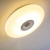 Plafonnier HEMLO LED Blanc, 1 lumière, Télécommandes, Changeur de couleurs