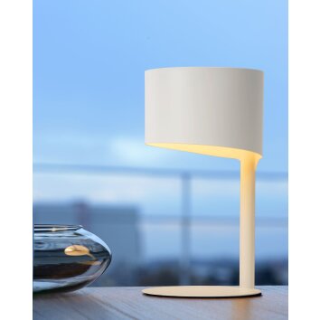 Lampe de table Lucide KNULLE Blanc, 1 lumière