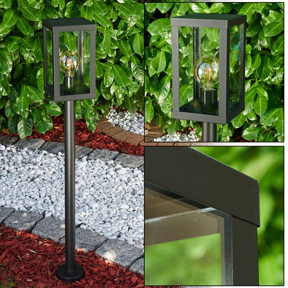 Lampadaire d'extérieur Caudry Noir, 1 lumière main product photo