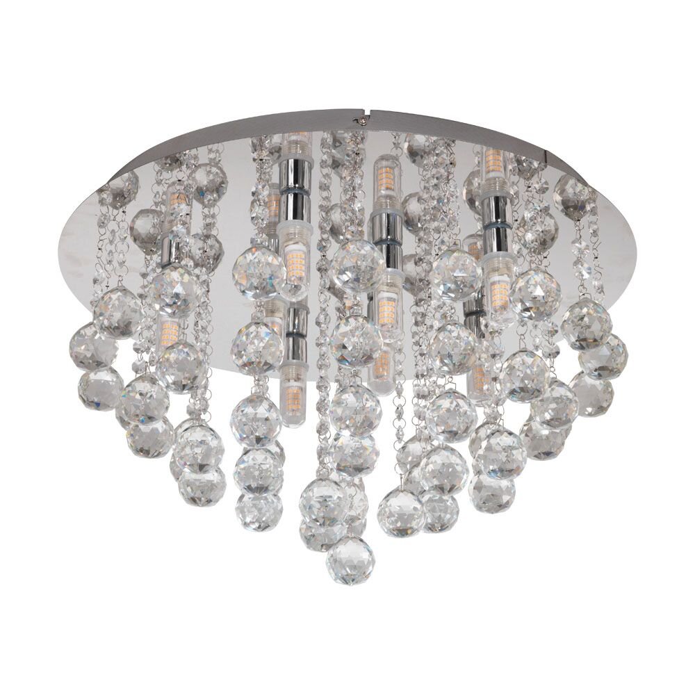 Plafonnier Eglo ALMONTE Chrome, Aspect cristal, 8 lumières main product photo