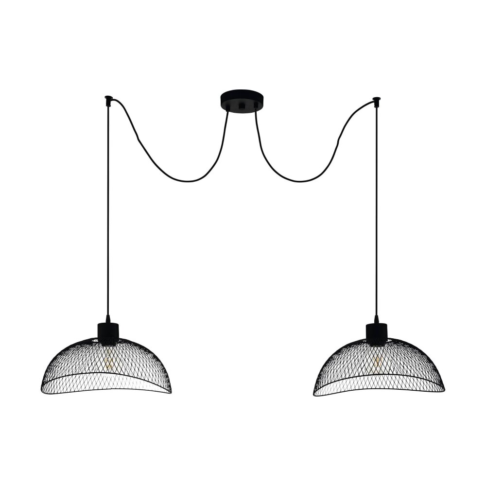 Suspension Eglo POMPEYA Noir, 2 lumières main product photo