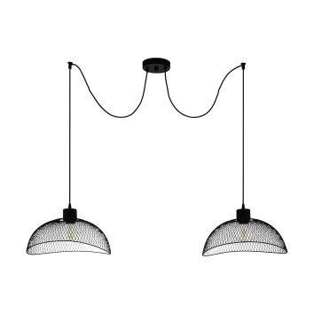 Suspension Eglo POMPEYA Noir, 2 lumières