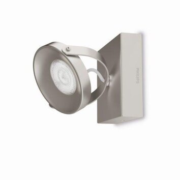 Applique murale Philips Spur LED Acier inoxydable, 1 lumière