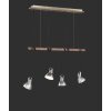 Suspension Trio-Leuchten Timber Bois foncé, 4 lumières