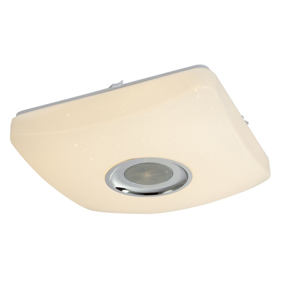Plafonnier Globo SQUARE LED Blanc, 1 lumière, Télécommandes, Changeur de couleurs main product photo