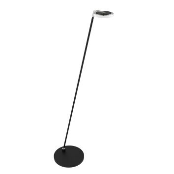 Lampadaire Steinhauer Turound LED Acier inoxydable, Noir, 1 lumière