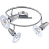 Spot Globo FRANCES I Chrome, Acier inoxydable, Nickel mat, 3 lumières