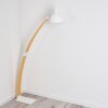 Lampadaire Higashi Bois clair, Blanc, 1 lumière