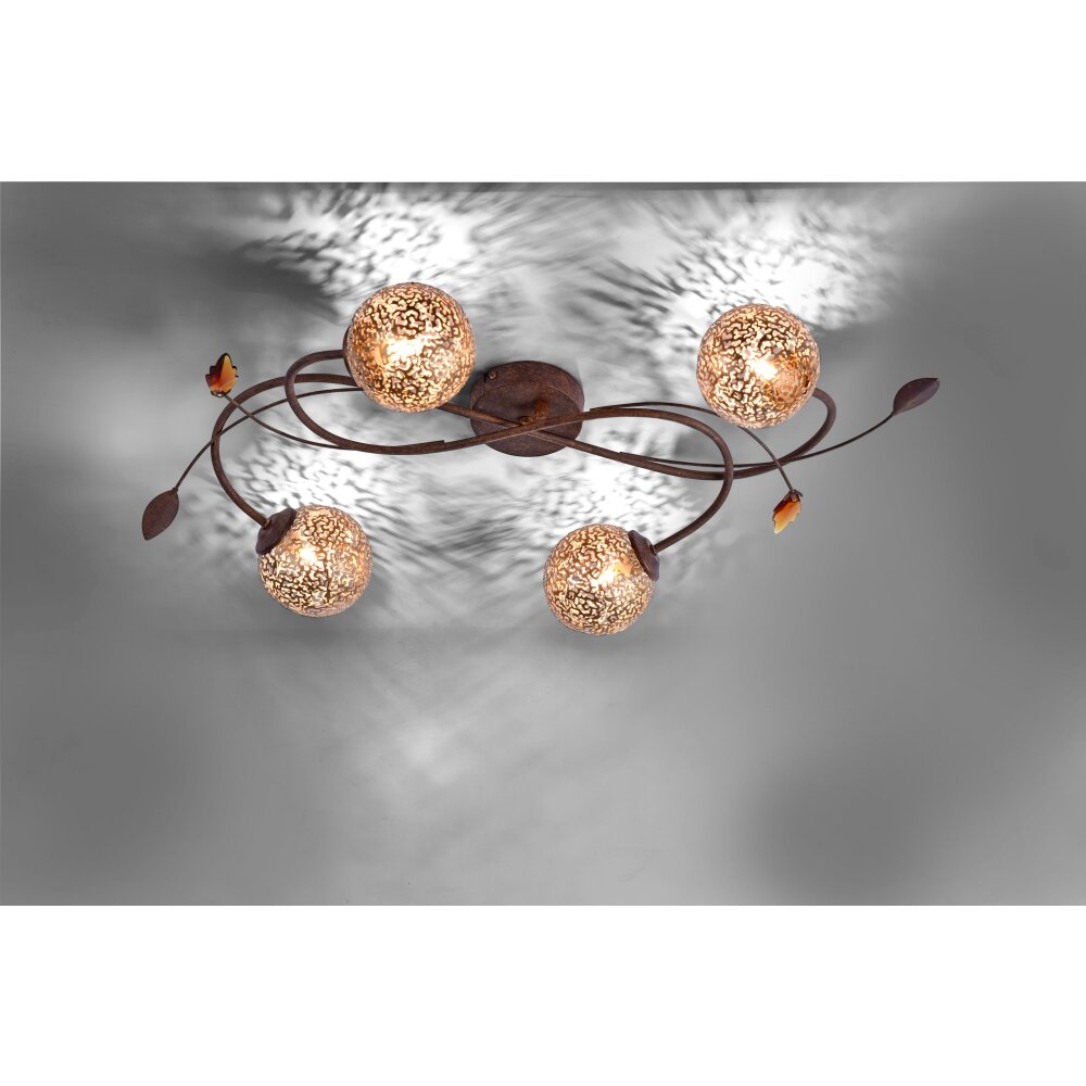 Plafonnier Paul Neuhaus GRETA Rouille, 4 lumières main product photo