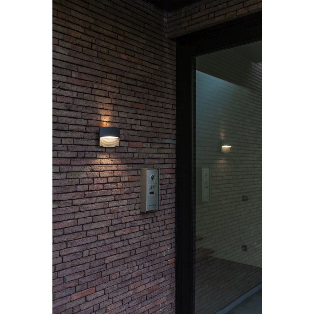 Applique murale d'extérieur Lutec Lotus LED Anthracite, 1 lumière main product photo