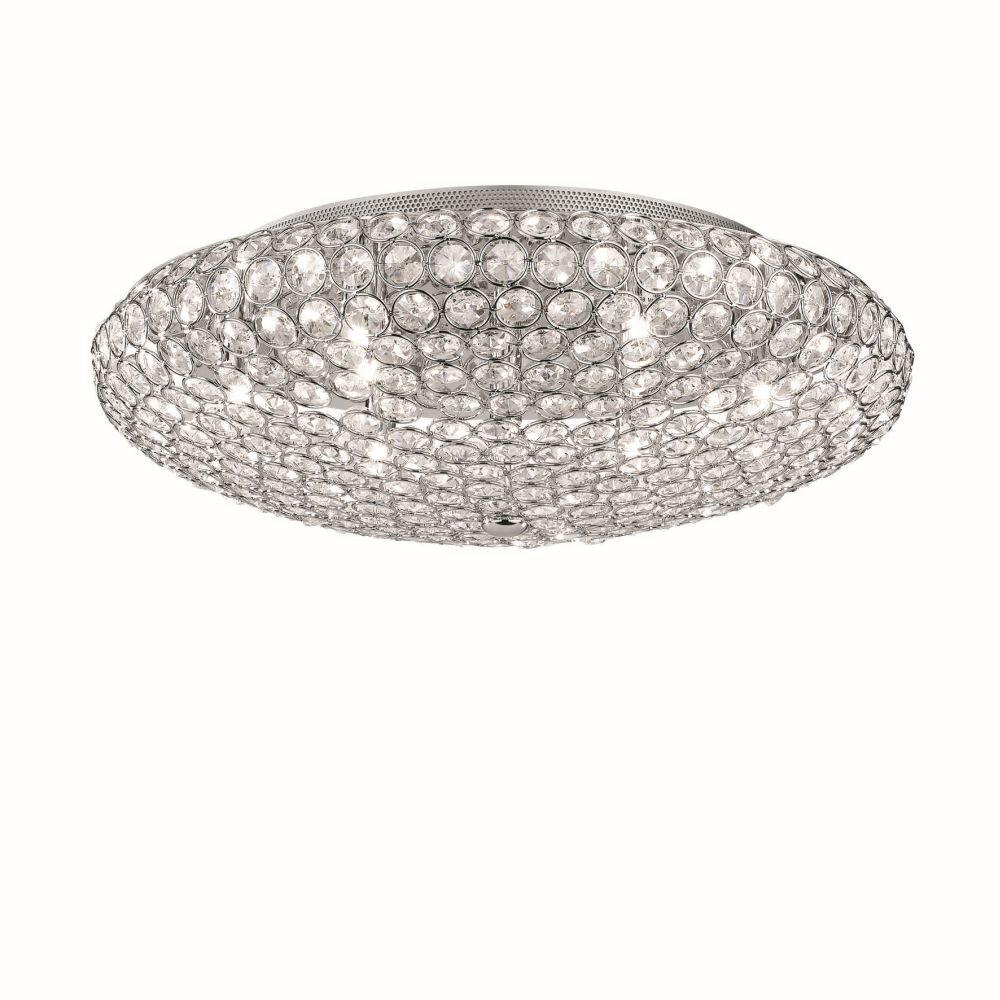 Plafonnier Ideal Lux KING Chrome, Aspect cristal, 9 lumières main product photo