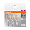 Lot de 3 Osram LED E14 4,5 Watt 2700 Kelvin 470 Lumen