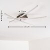 Plafonnier Deneb LED Nickel mat, 3 lumières