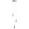 Suspension Brilliant FRIZZANTE LED Chrome, 3 lumières