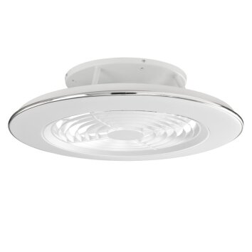 Ventilateur de plafond Mantra ALISIO LED Blanc, 1 lumière, Télécommandes