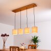 Suspension Shiburg Bois clair, 4 lumières