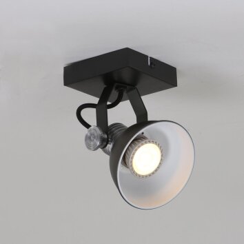 Spot Steinhauer BROOKLY LED Noir, 1 lumière