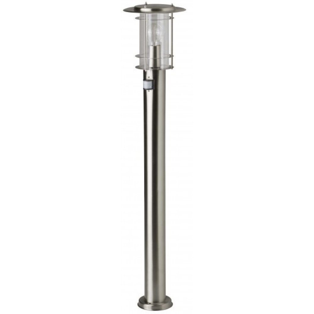 Lampadaire d'extérieur Brilliant York Acier inoxydable, 1 lumière, Détecteur de mouvement main product photo