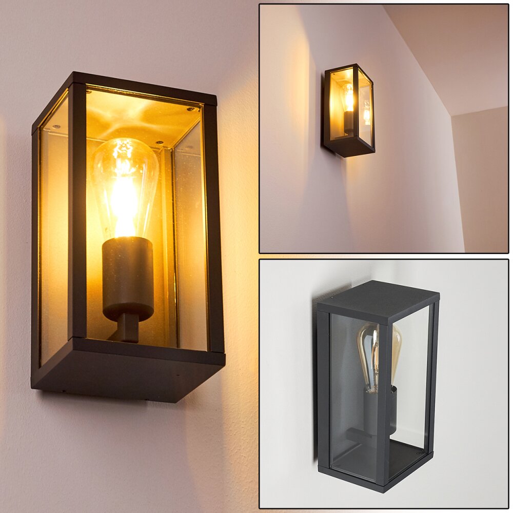 Applique murale d'extérieur Kiwalik Noir, 1 lumière main product photo