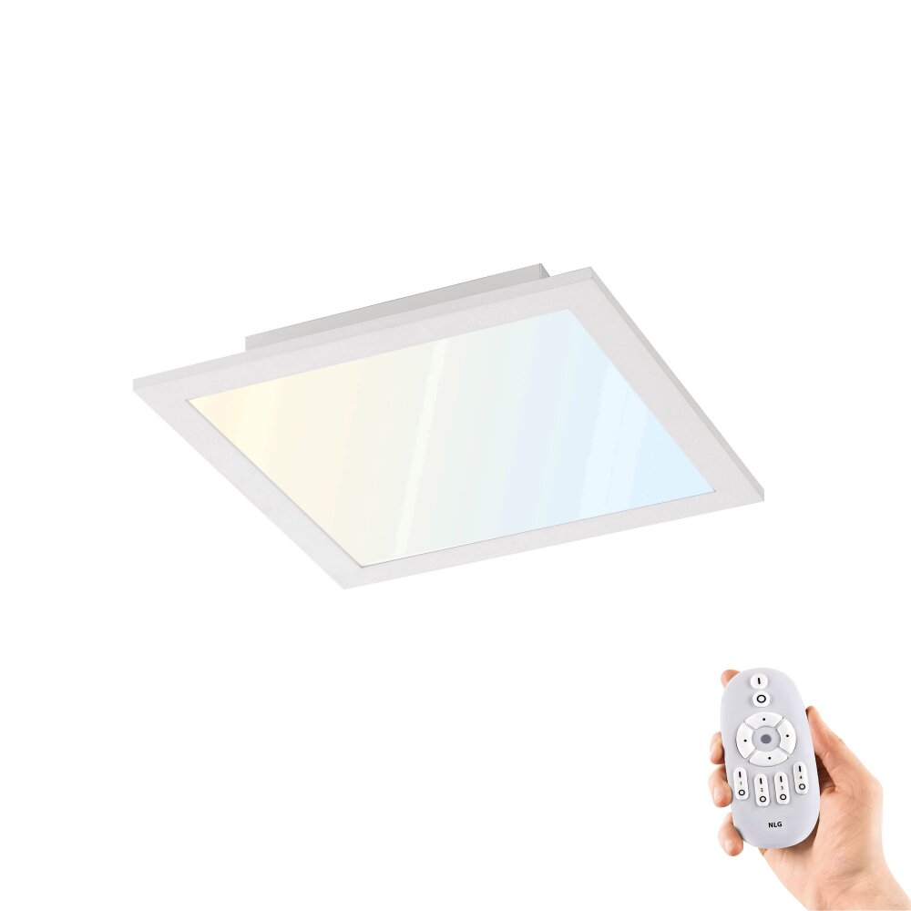 Plafonnier Leuchten-Direkt FLAT LED Blanc, 1 lumière, Télécommandes main product photo