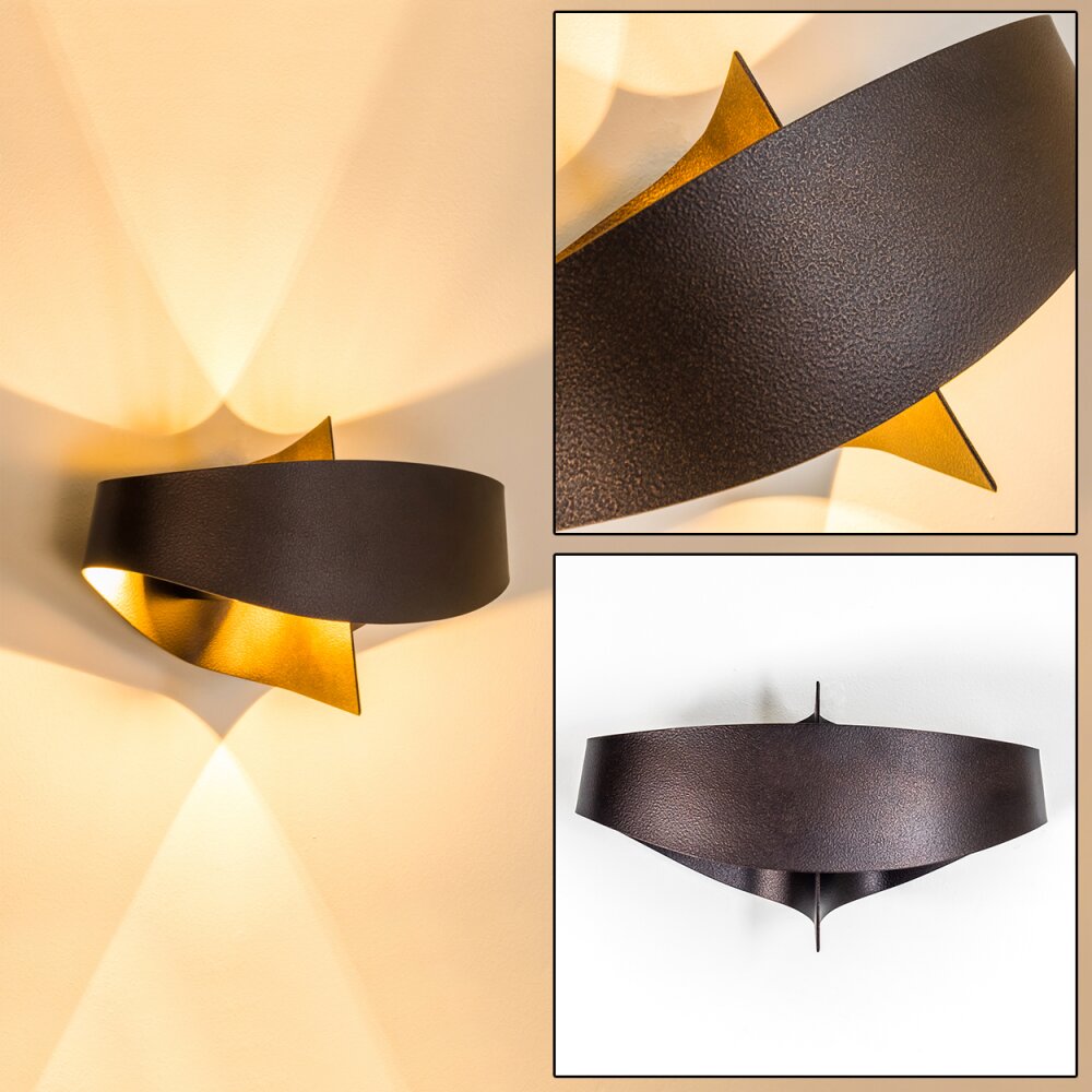 Applique murale Padua LED Brun, 2 lumières main product photo