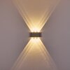 Abaiang Applique murale d'extérieur LED Argenté, 6 lumières