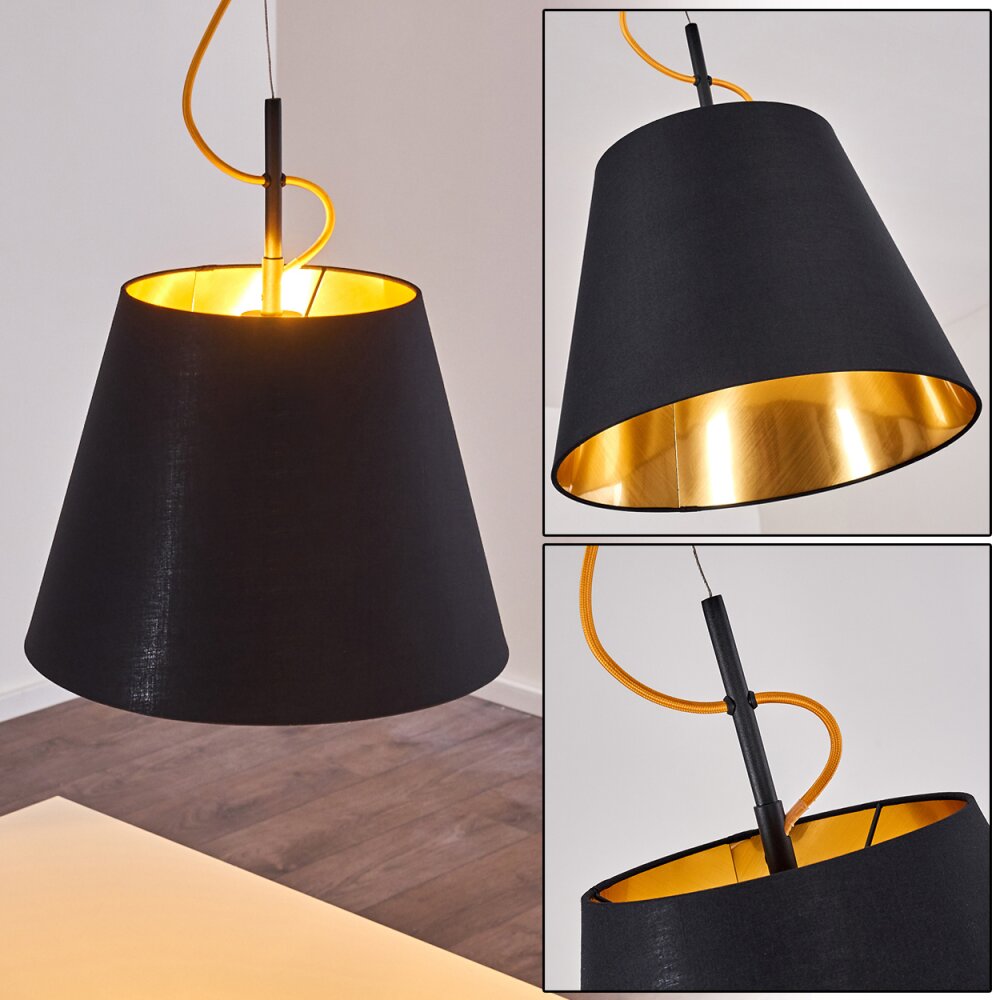 Suspension Saillon Noir, 1 lumière main product photo