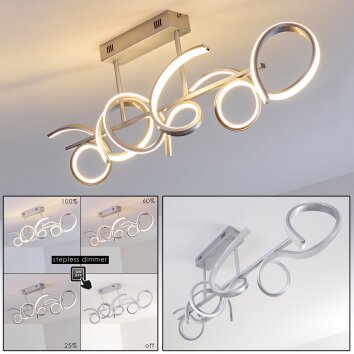 Plafonnier Lavaca LED Argenté, 1 lumière