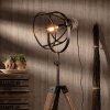 Lampadaire Brilliant Matrix Anthracite, Bois foncé, 1 lumière