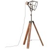 Lampadaire Brilliant Matrix Anthracite, Bois foncé, 1 lumière