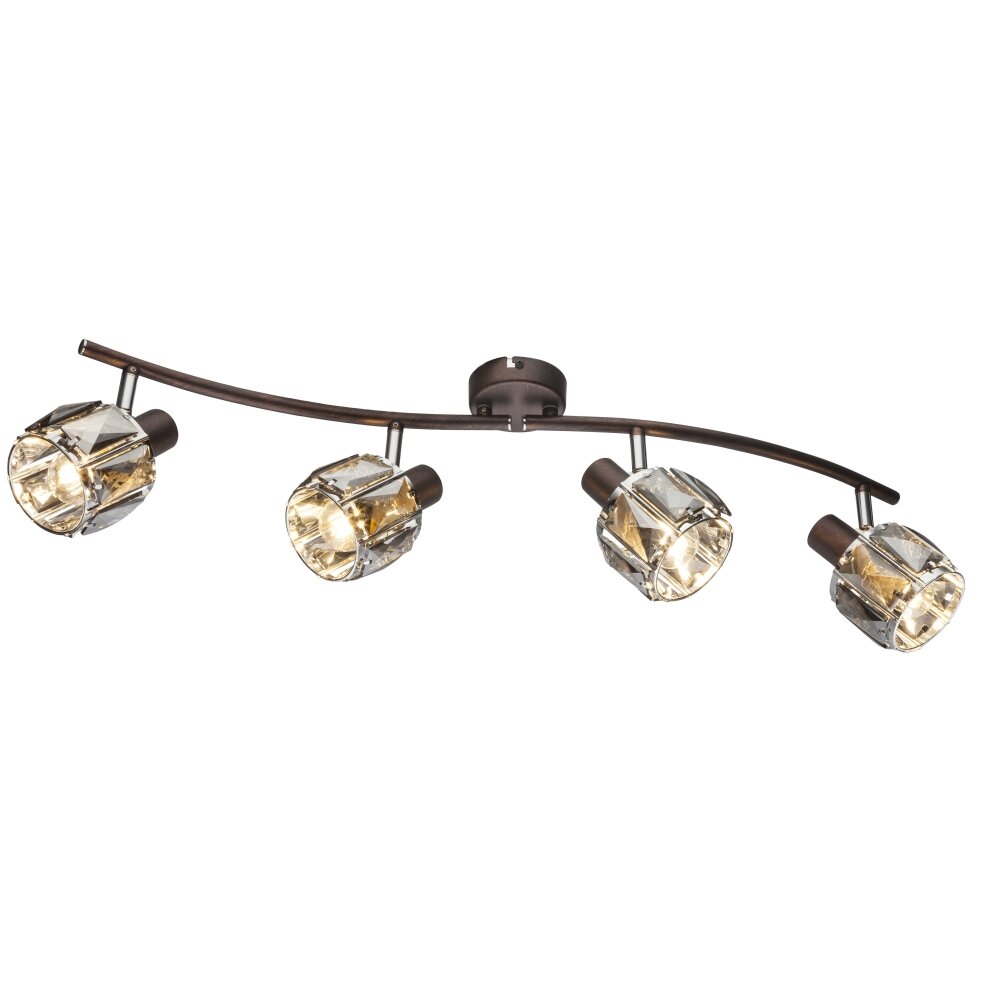Spot de plafond Globo INDIANA Bronze, 4 lumières main product photo