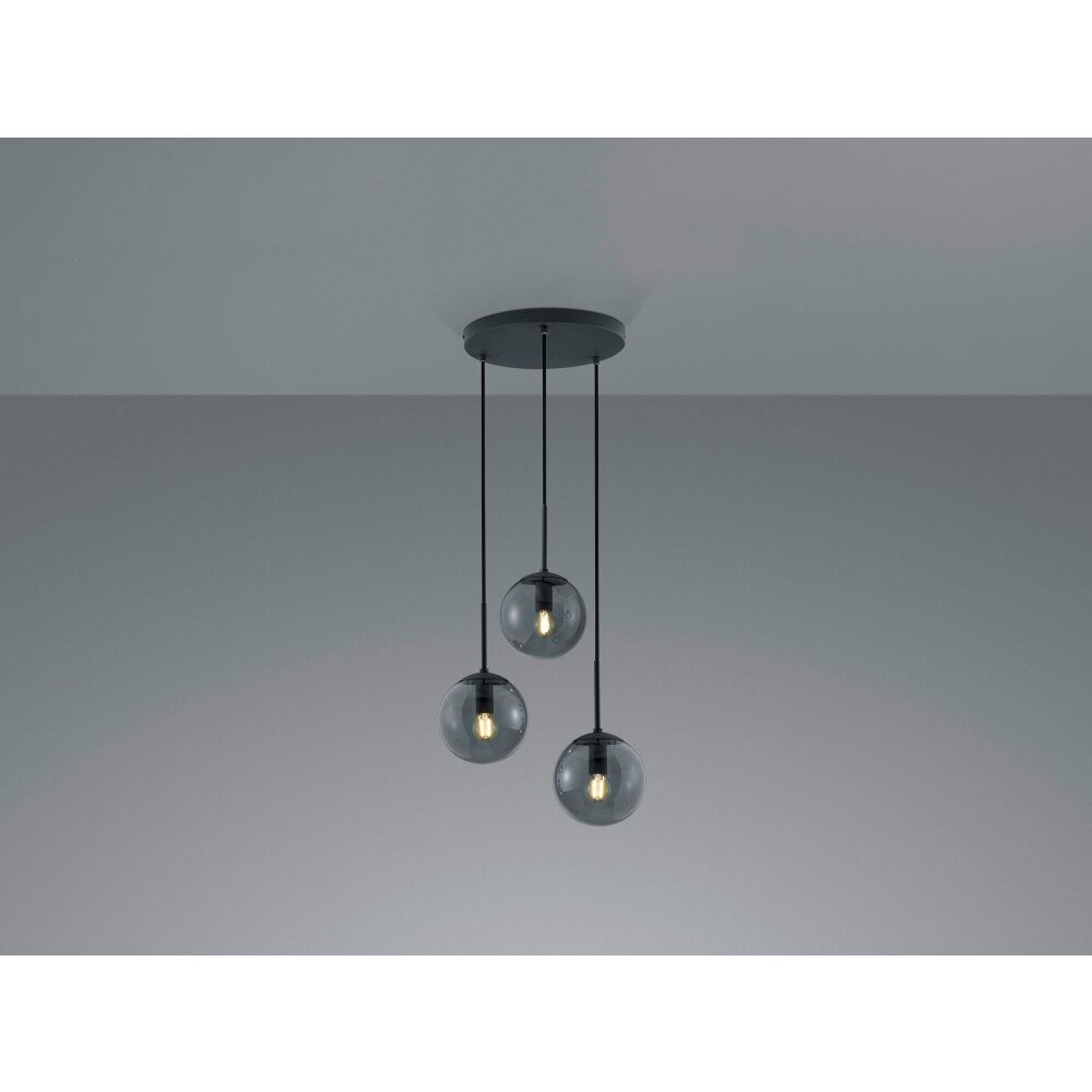 Suspension Trio Balini LED Anthracite, 3 lumières main product photo