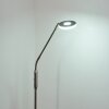 Lampadaire Gulkana LED Nickel mat, 1 lumière, Changeur de couleurs