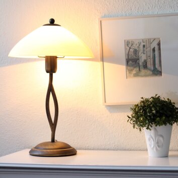Lampe de table Steinhauer CAPRI Bronze, 1 lumière