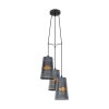 Suspension EGLO HONEYBOURNE Noir, 3 lumières