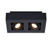 Spot de plafond Lucide XIRAX LED Noir, 2 lumières